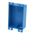 B108R-UPC Switch Outlet Box Old Work 1 Gang Blue electrical box for wall light fixture dryer single gang outlet box